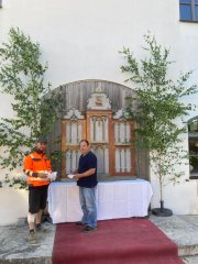 Aufbau Fronleichnam Altar Aufbau Fronleichnam Altar