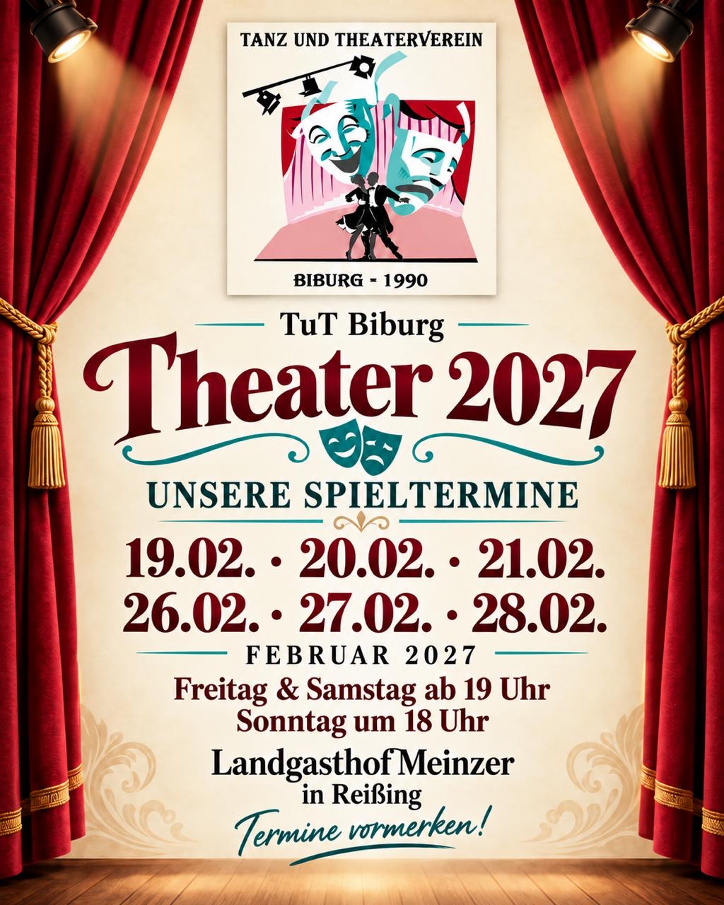 TuT Biburg - Theater 2027 Spieltermine